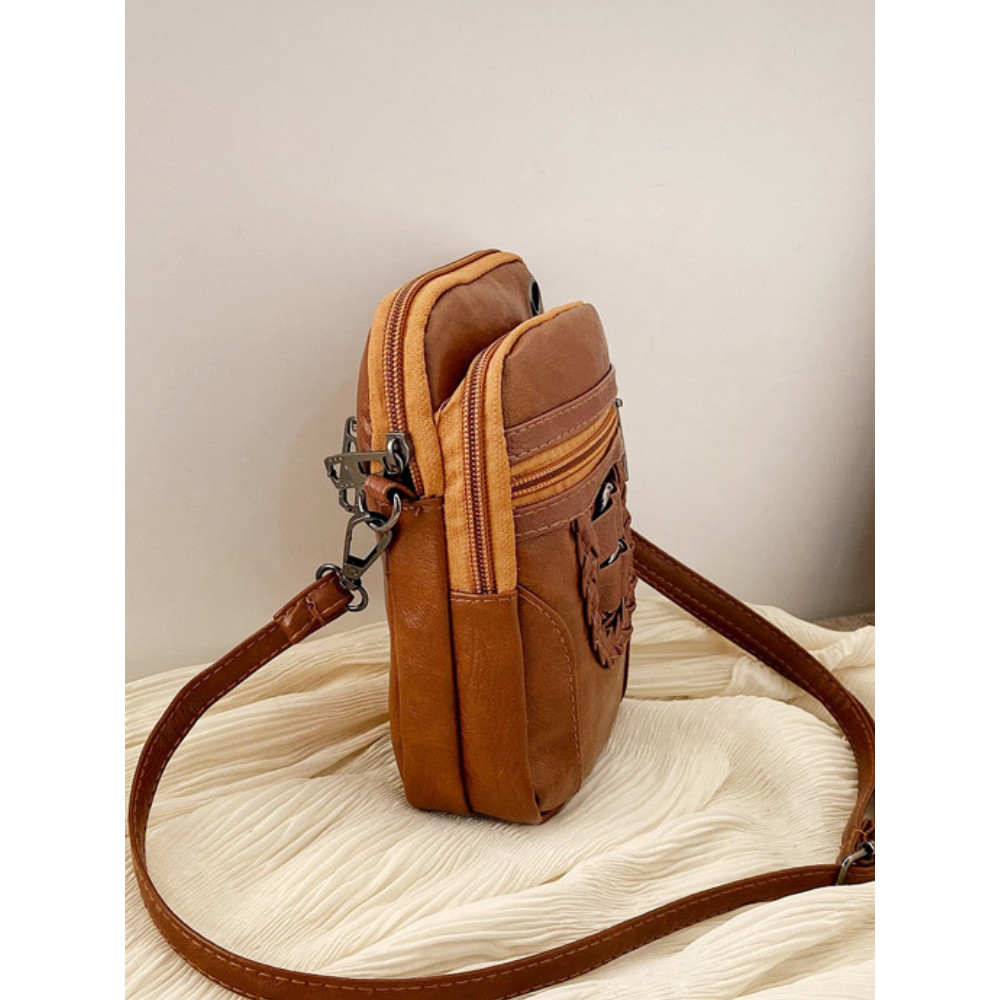 Vintage Buckle Washed Leather Mini Bag