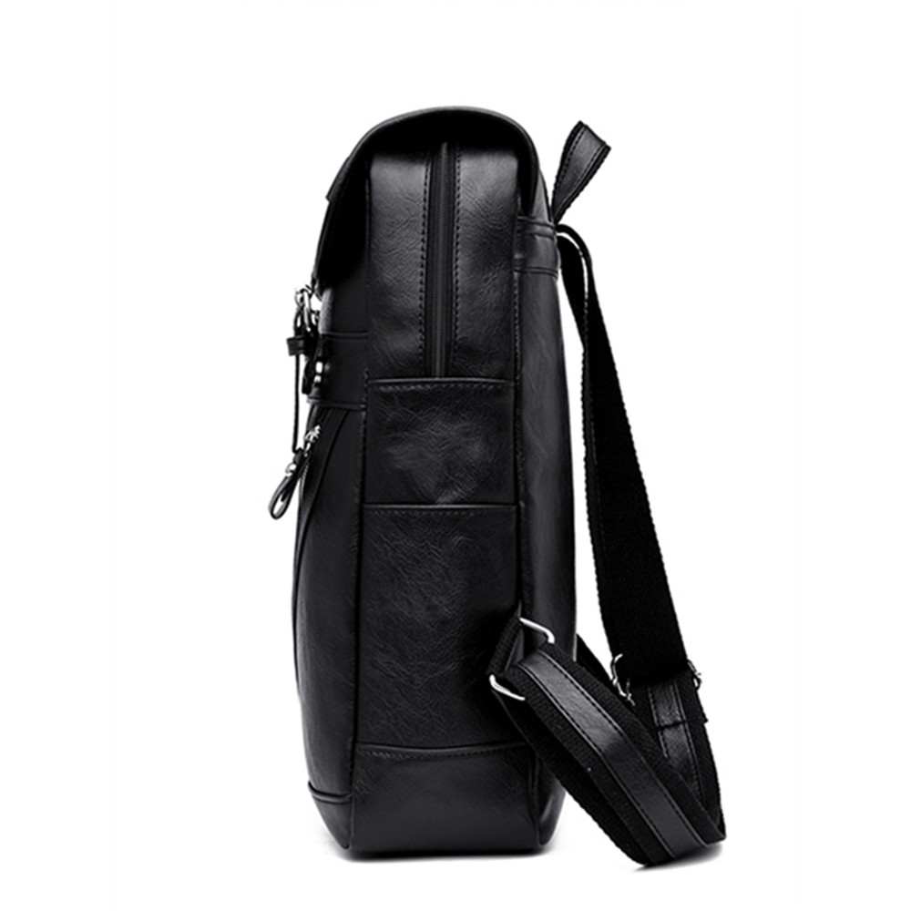 Vintage Buckles Flap Utility Laptop Backpack
