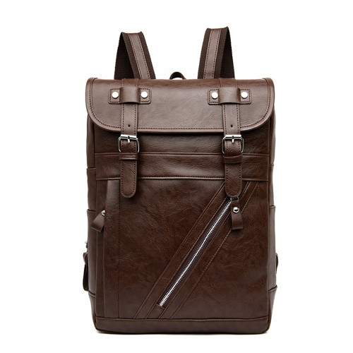 Vintage Buckles Flap Utility Laptop Backpack