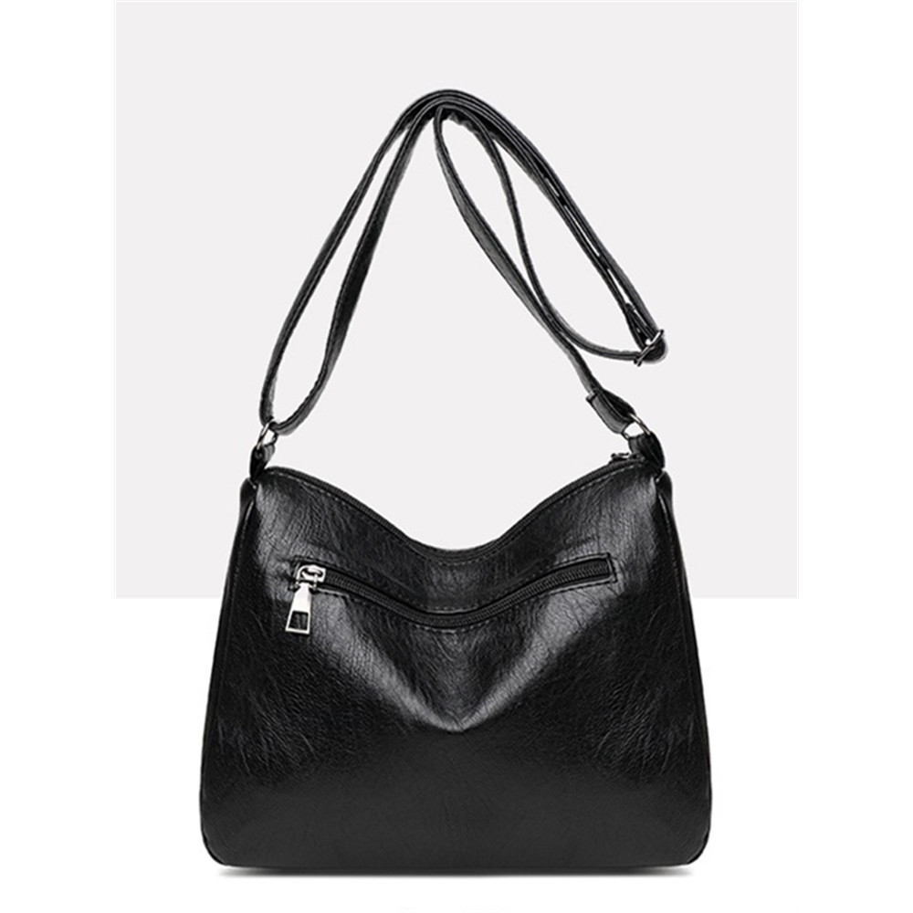 Vintage Button Diamond Pattern Crossbody Bag