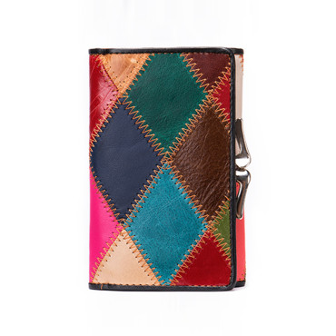 Vintage Colorblock Patchwork Utility Purse