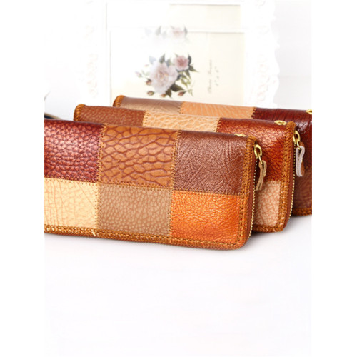 Vintage Colorblock Patchwork Utility Purse