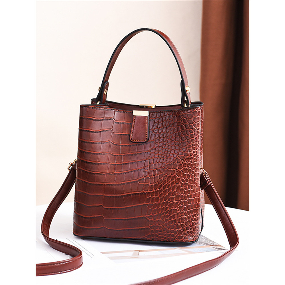 Vintage Crocodile Pattern Handbag Crossbody Bag
