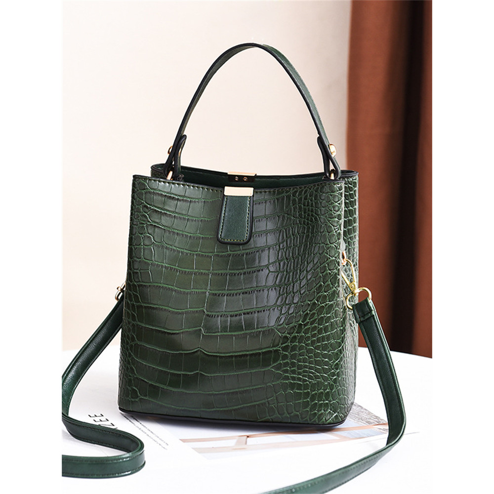Vintage Crocodile Pattern Handbag Crossbody Bag