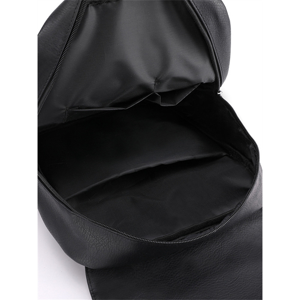Vintage Double Buckle Utility Leather Backpack