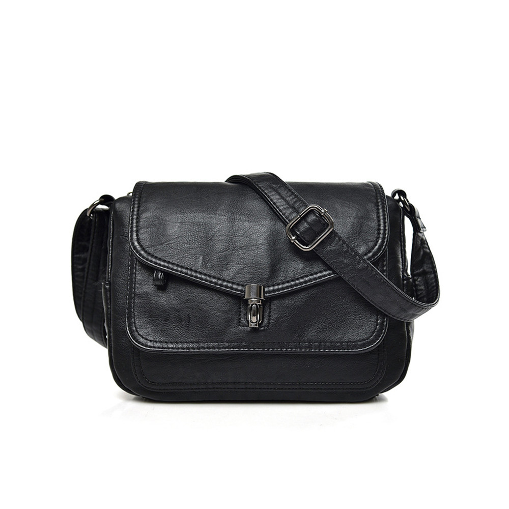 Vintage Double Flap Utility Crossbody Bag