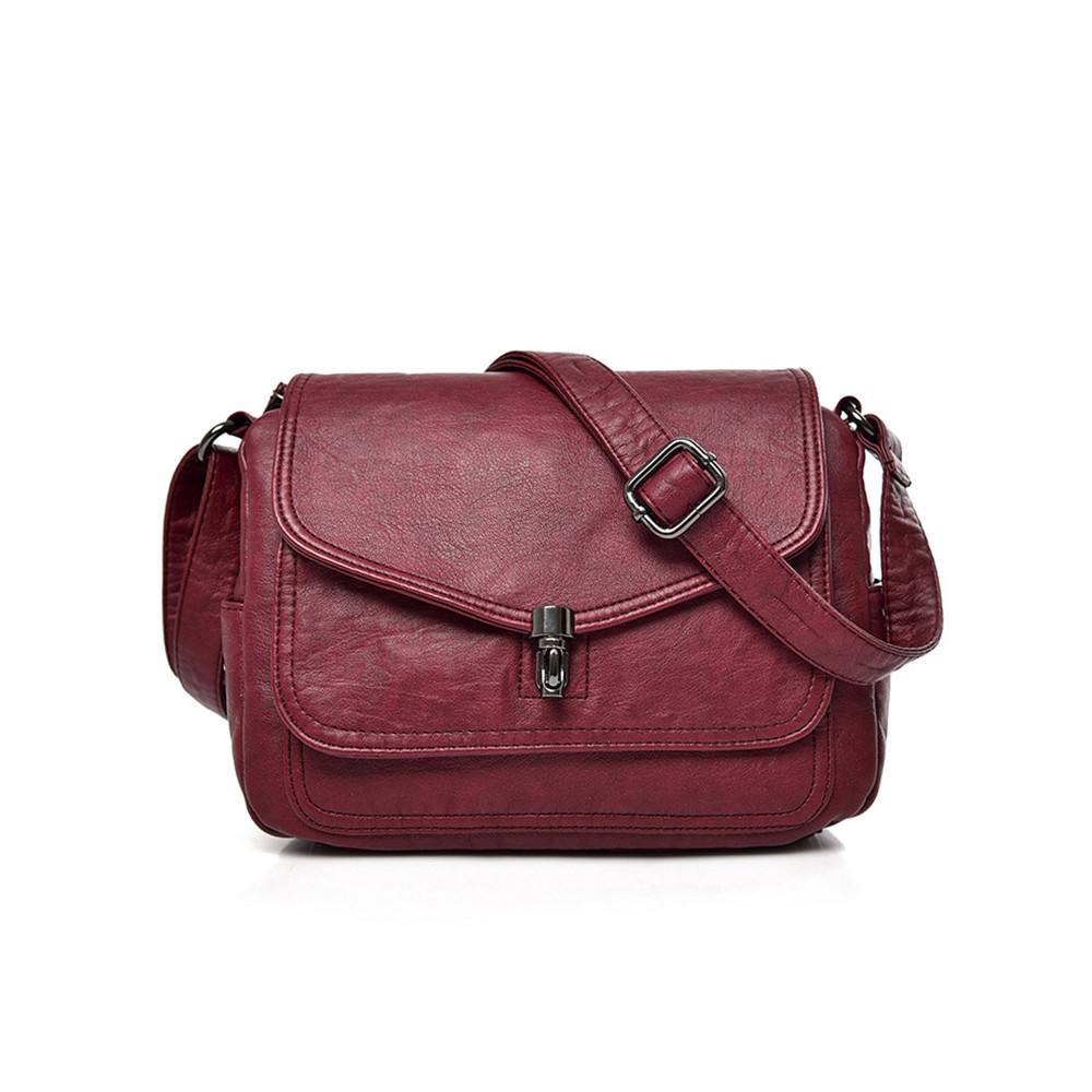 Vintage Double Flap Utility Crossbody Bag
