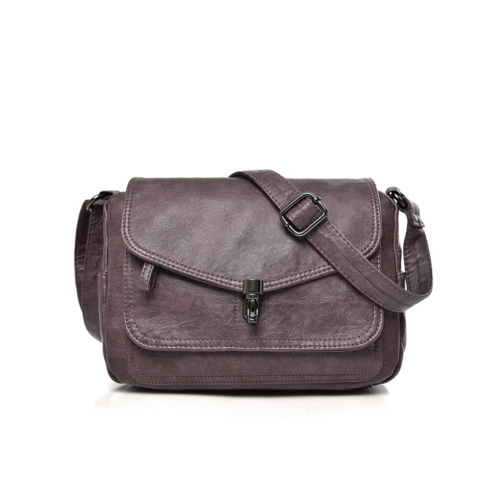 Vintage Double Flap Utility Crossbody Bag