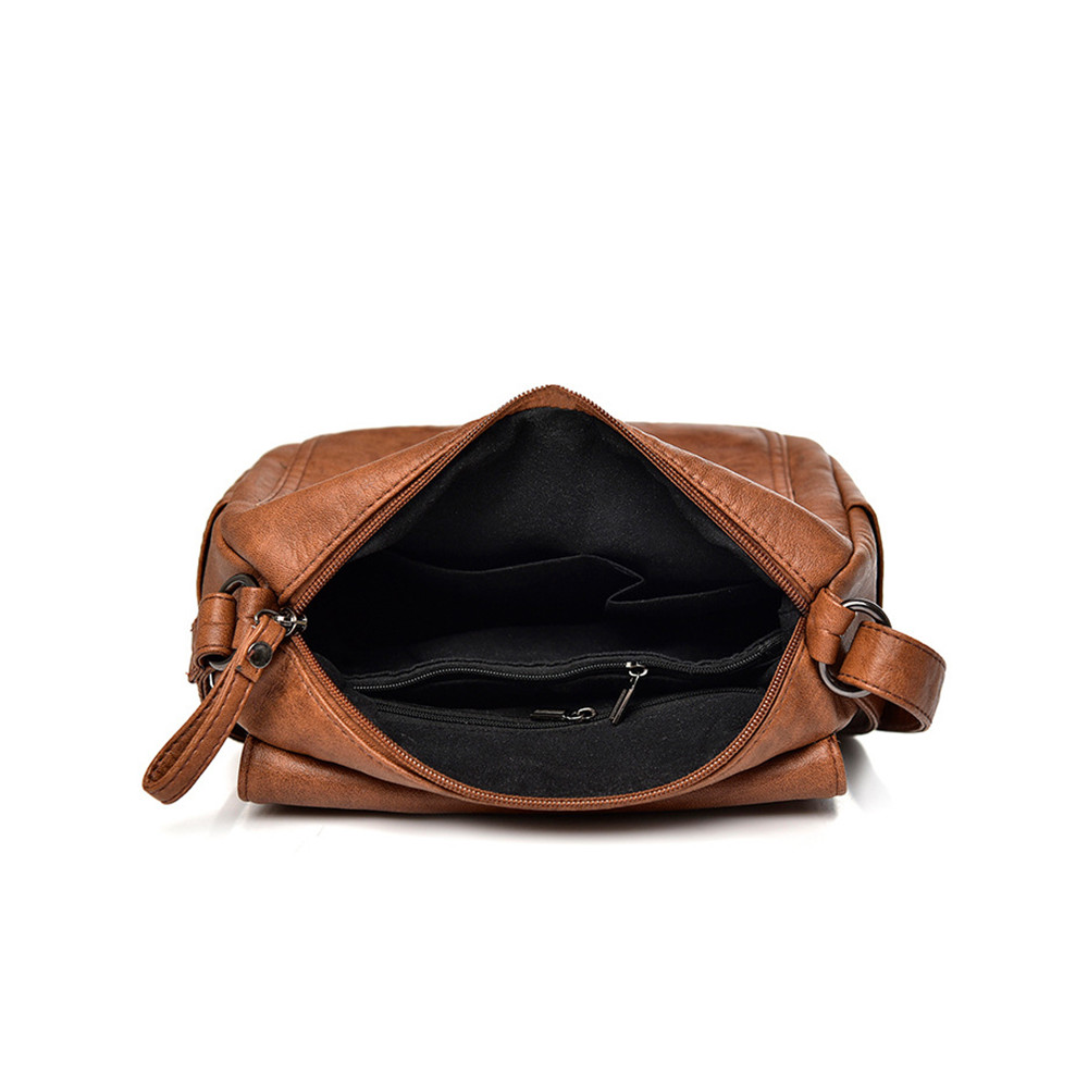 Vintage Double Flap Utility Crossbody Bag