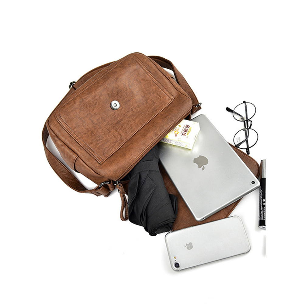 Vintage Double Flap Utility Crossbody Bag