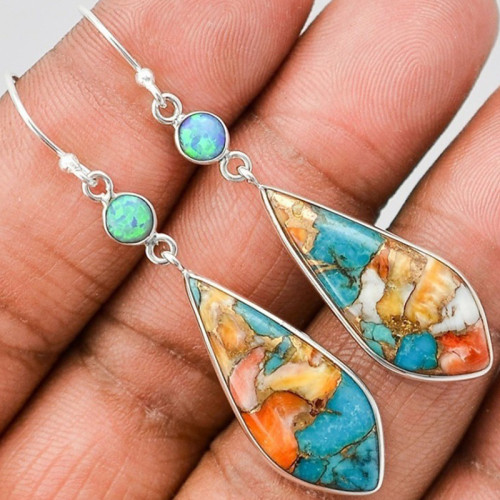 Vintage Fancy Colorful Glass Earrings