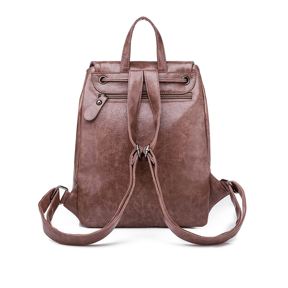Vintage Flap Adjustable Soft Leather Backpack