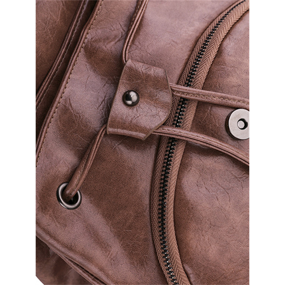 Vintage Flap Adjustable Soft Leather Backpack