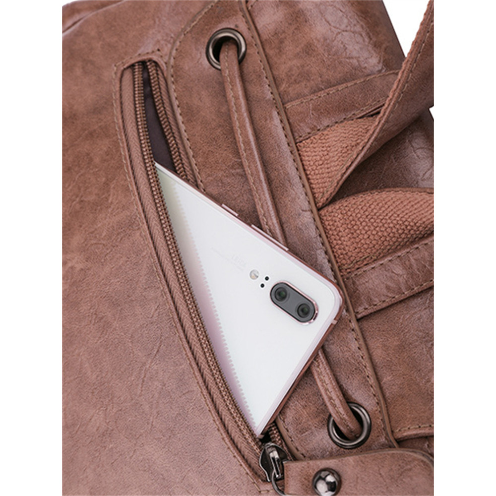 Vintage Flap Adjustable Soft Leather Backpack