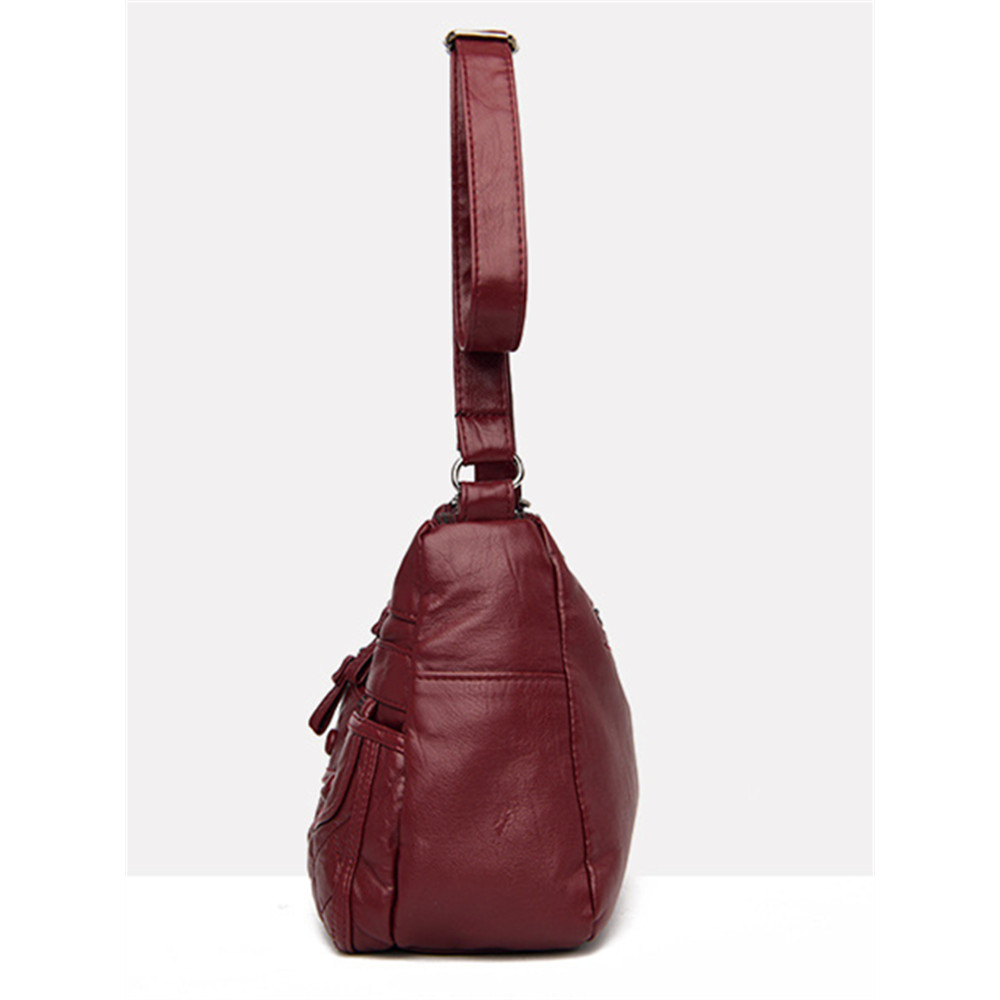 Vintage Flap Diamond Pattern Crossbody Bag