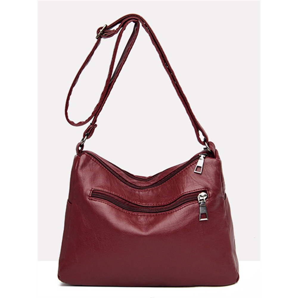 Vintage Flap Diamond Pattern Crossbody Bag