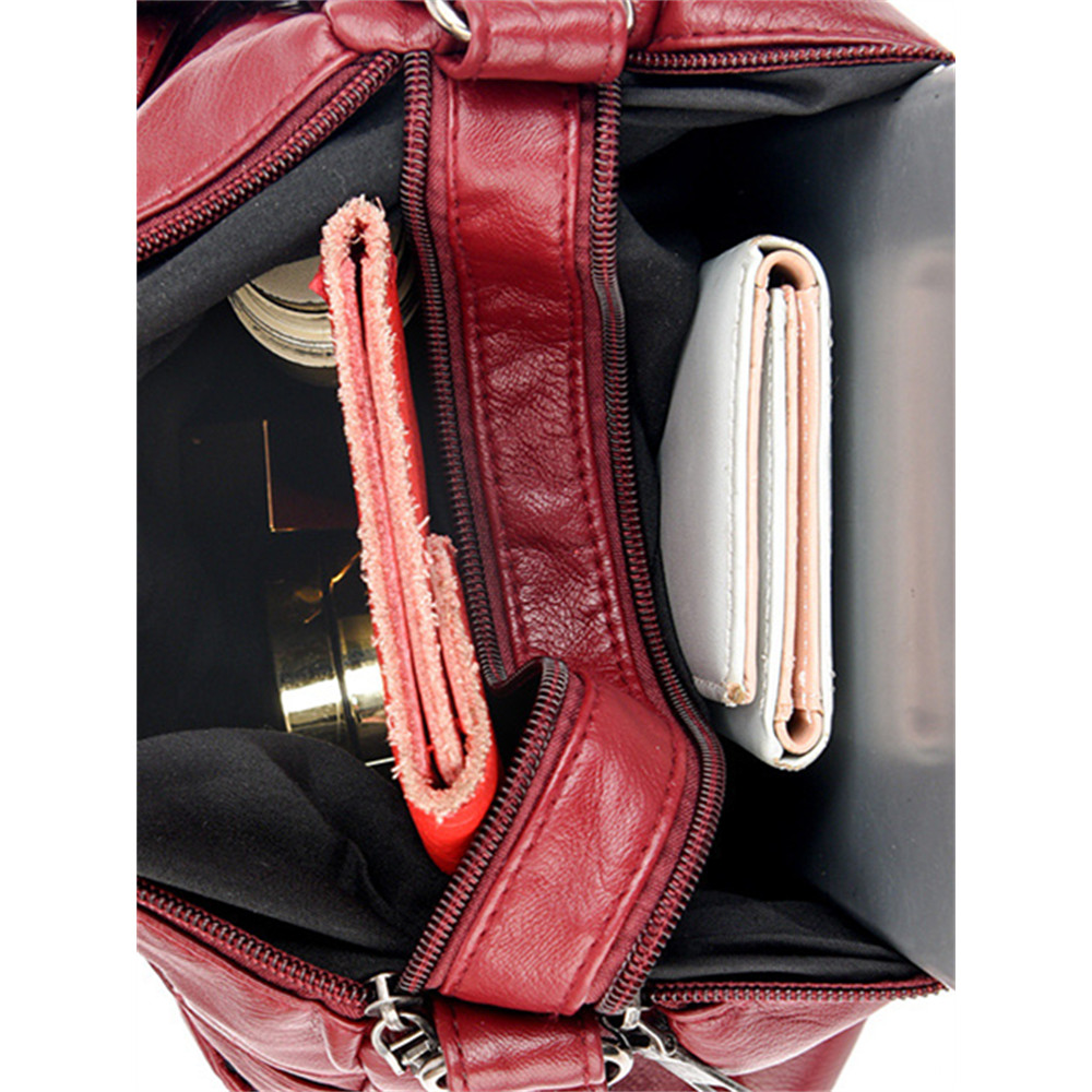 Vintage Flap Diamond Pattern Crossbody Bag