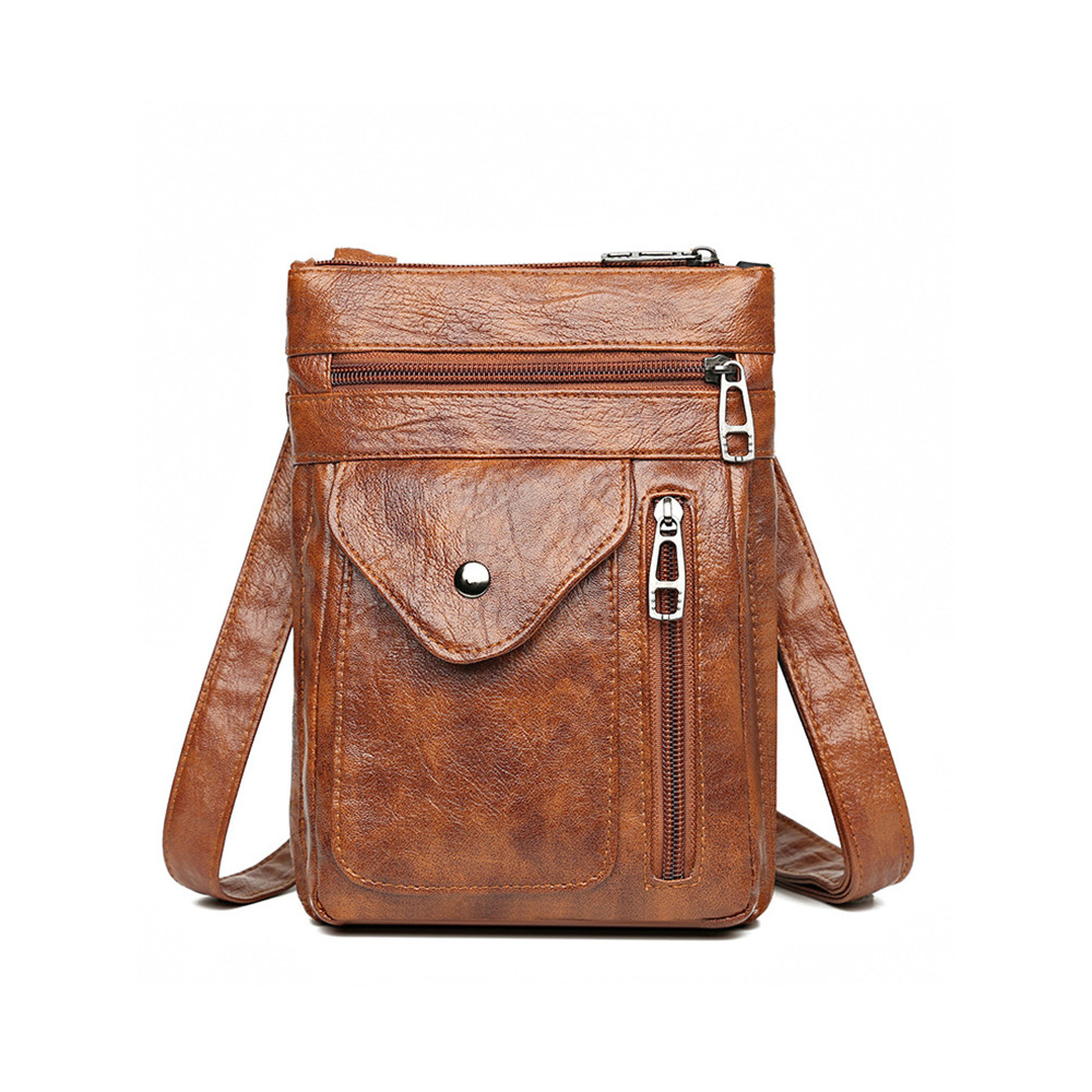 Vintage Flap Multi Pocket Utility Crossbody Bag
