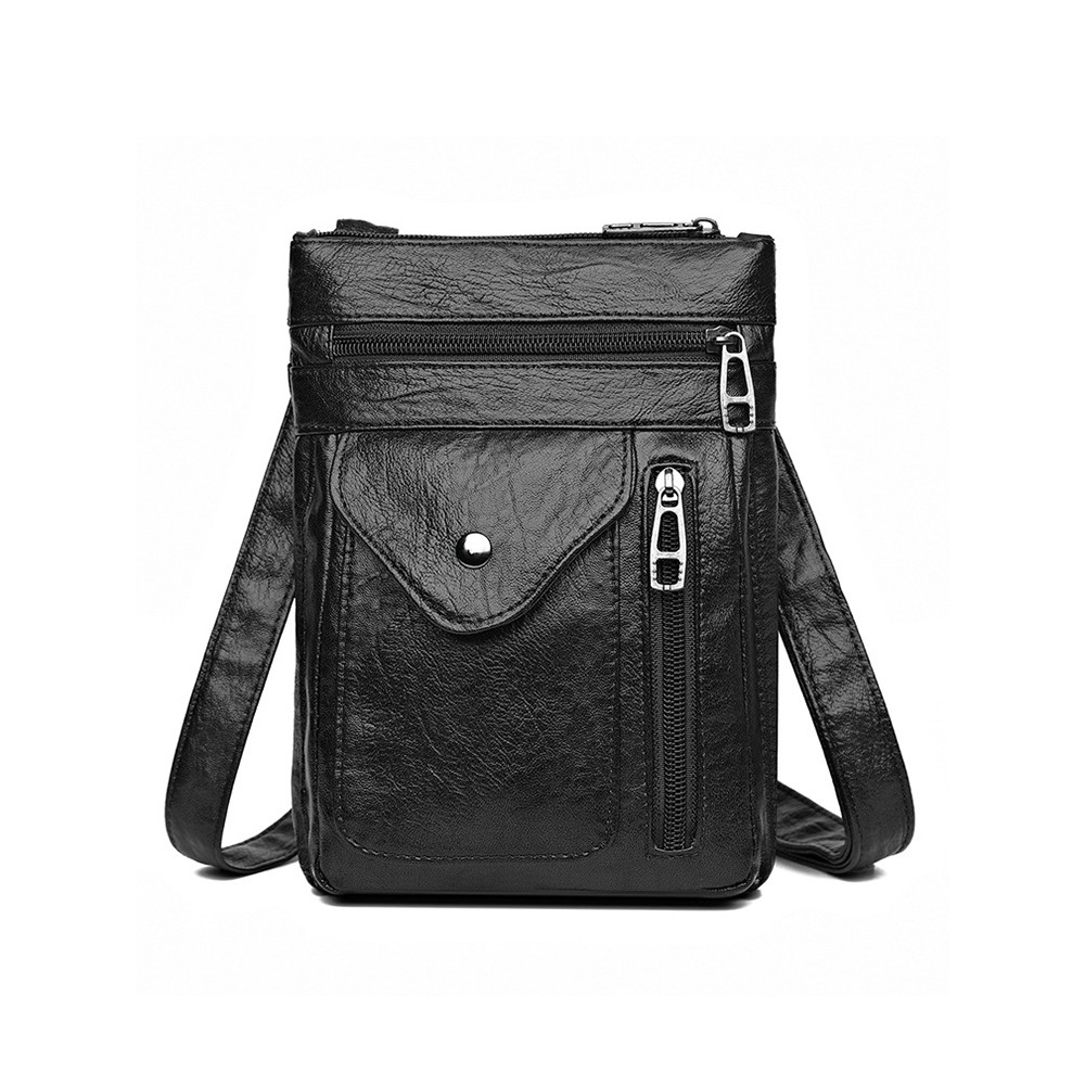 Vintage Flap Multi Pocket Utility Crossbody Bag
