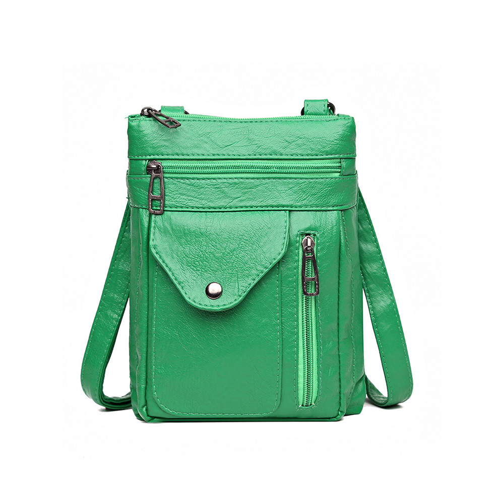 Vintage Flap Multi Pocket Utility Crossbody Bag