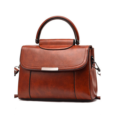 Vintage Flap Patchwork Leather Crossbody Bag