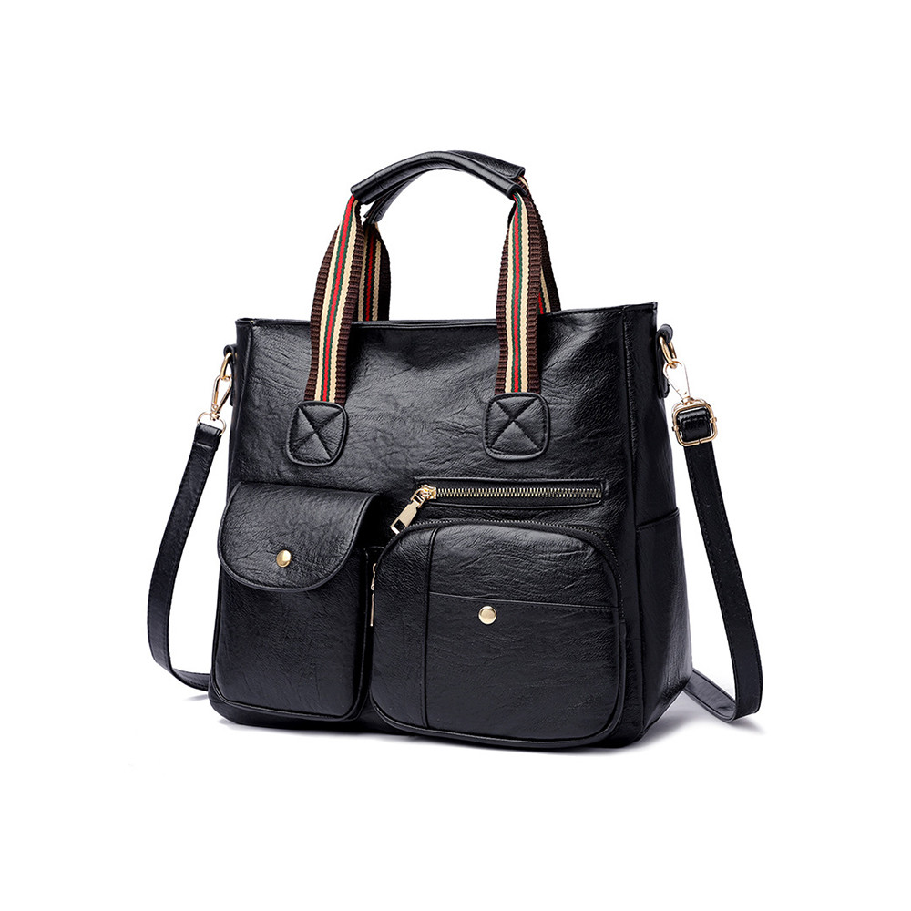 Vintage Flap Pocket Big Handbag Crossbody Bag