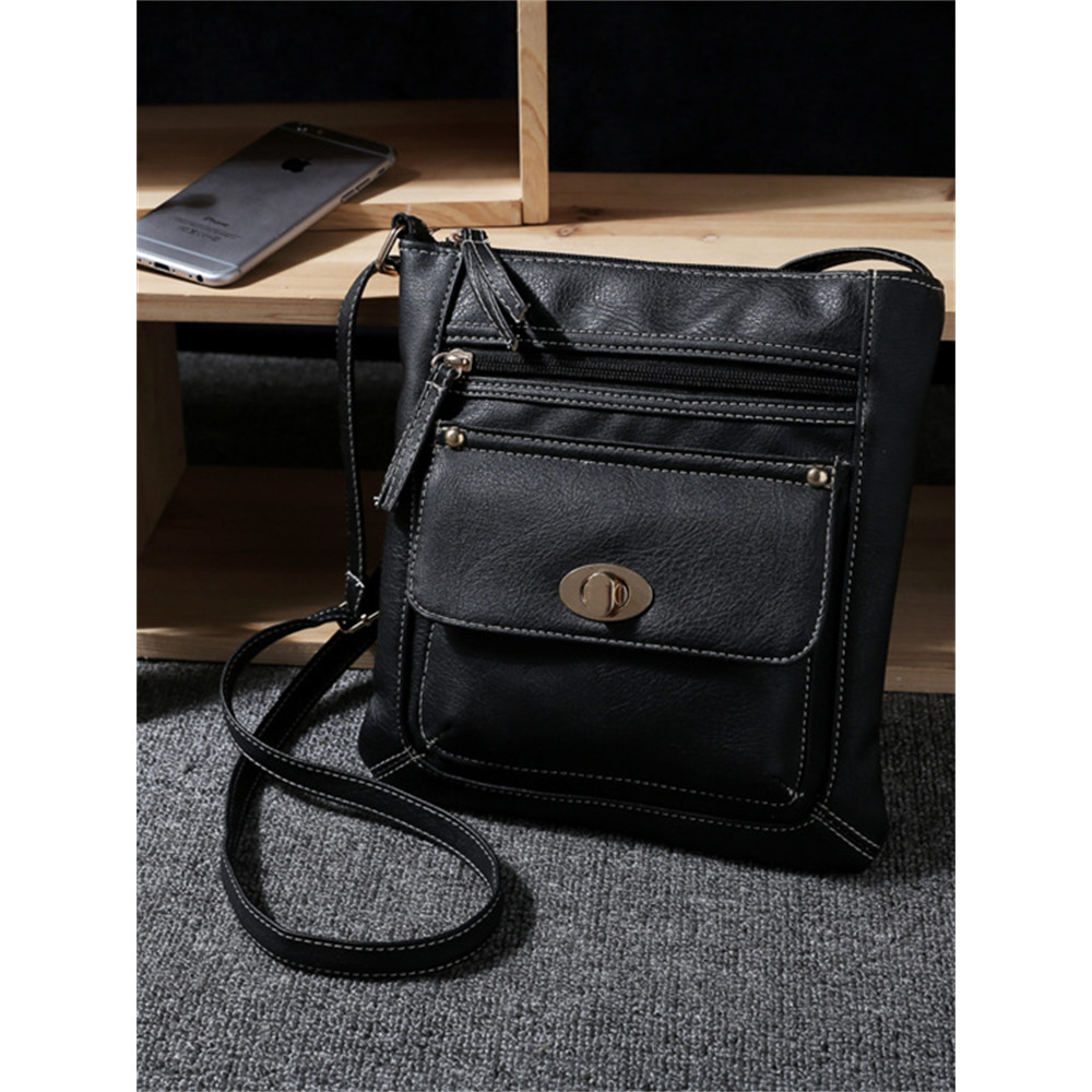 Vintage Flap Pocket Utility Crossbody Bag