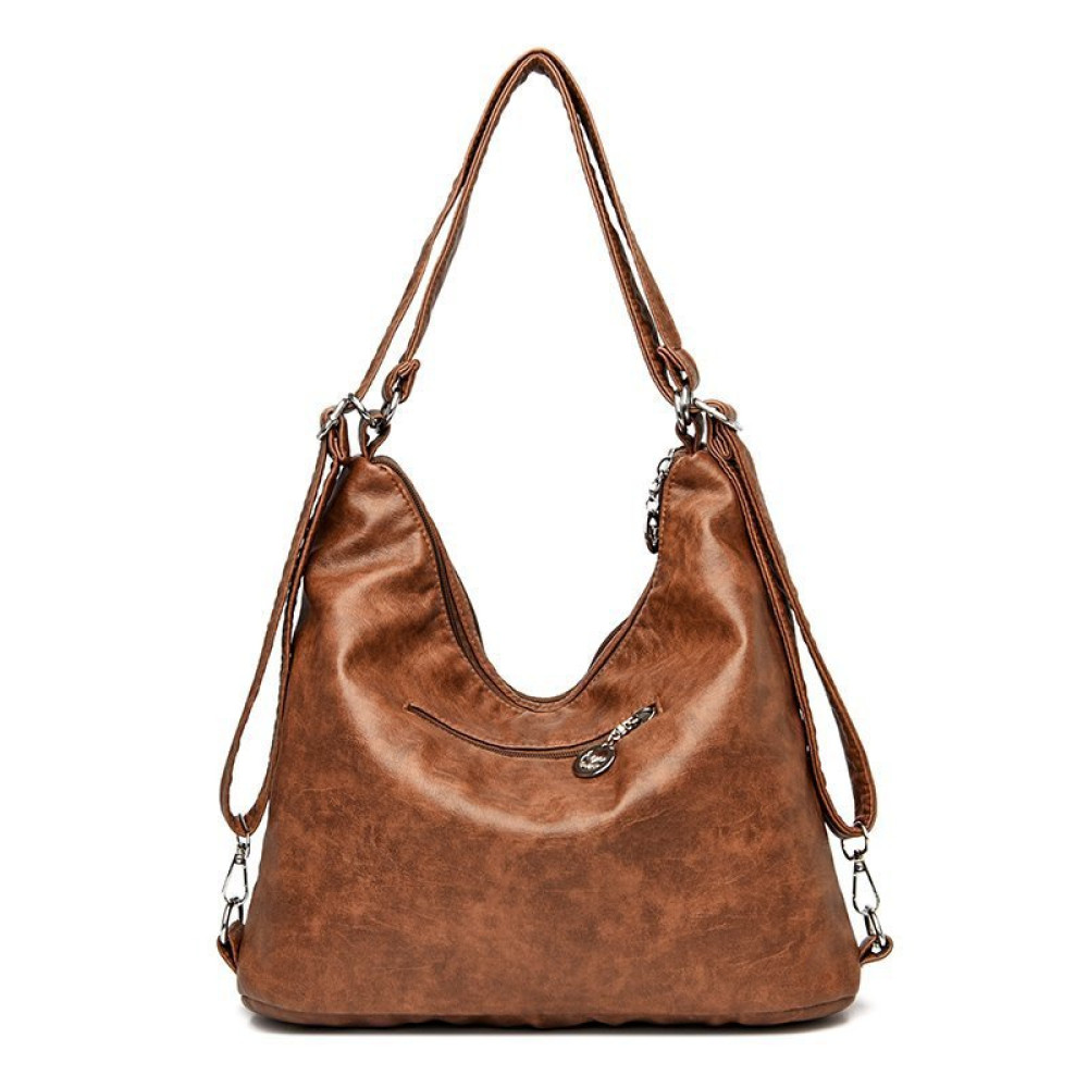 Vintage Flap Pockets Adjustable Backpack Shoulder Bag