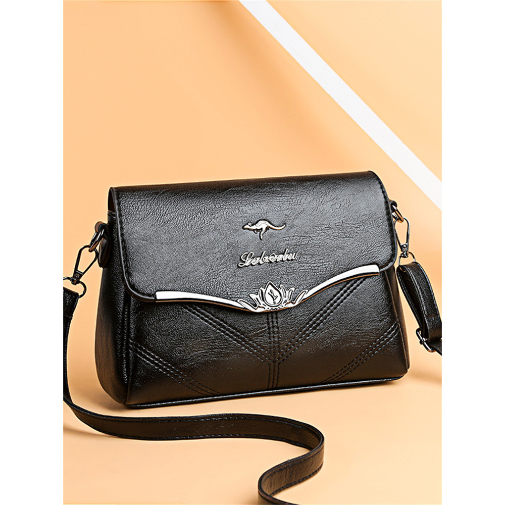 Vintage Flap Seamed Utility Crossbody Bag