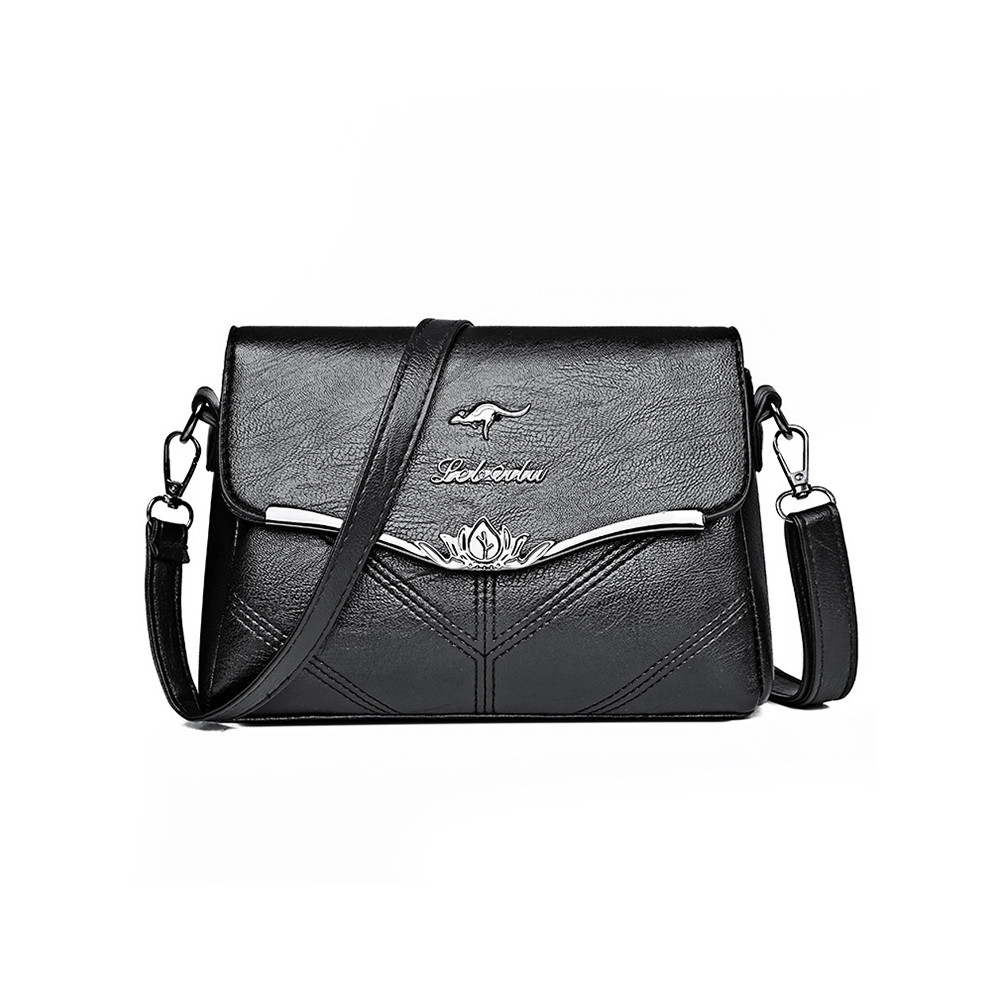 Vintage Flap Seamed Utility Crossbody Bag