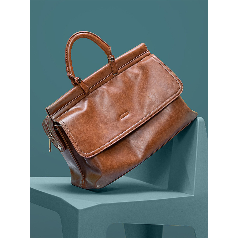 Vintage Flap Utility Doctor Bag Crossbody Bag