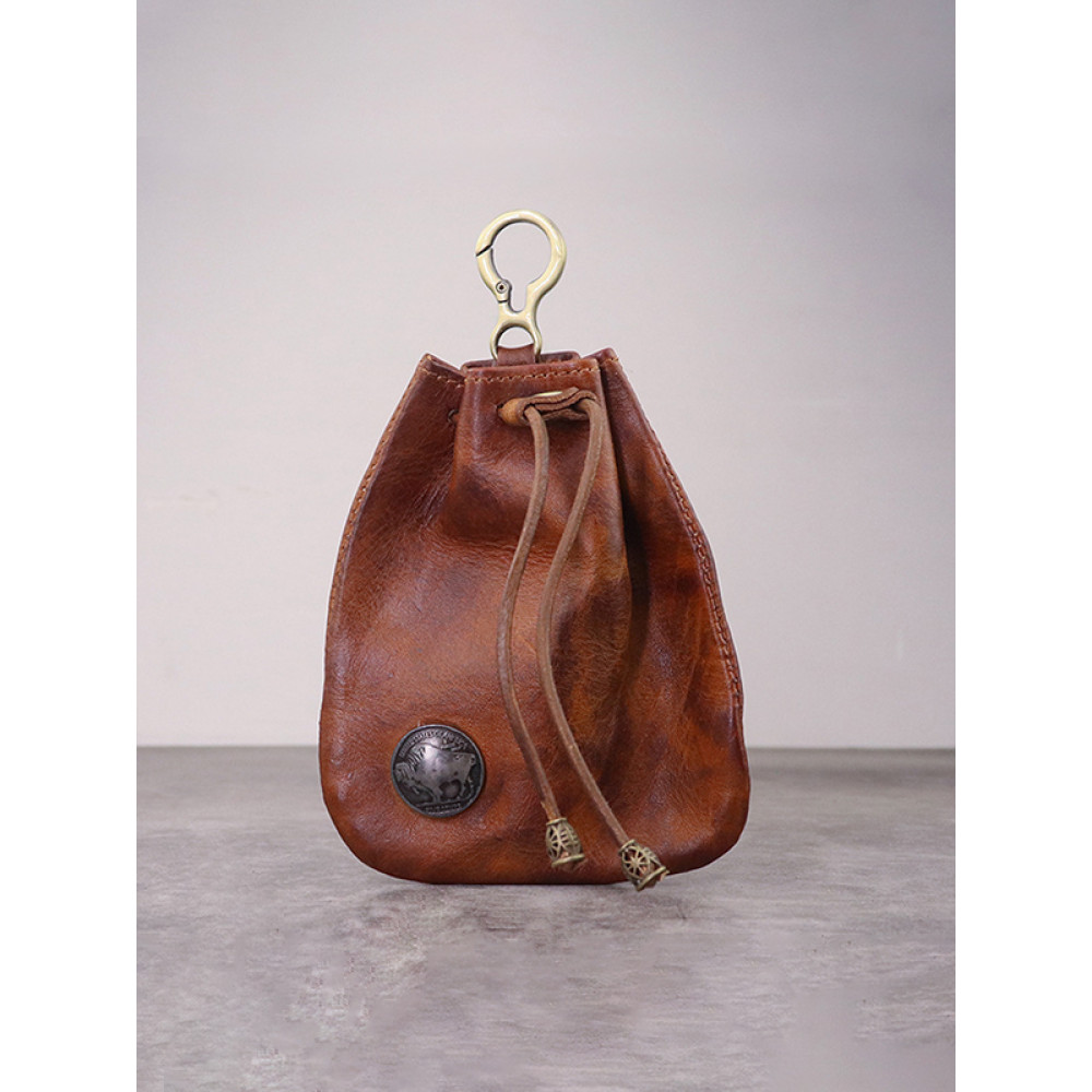 Vintage Hand-Brushed Vegetable Tanned Leather Wallet