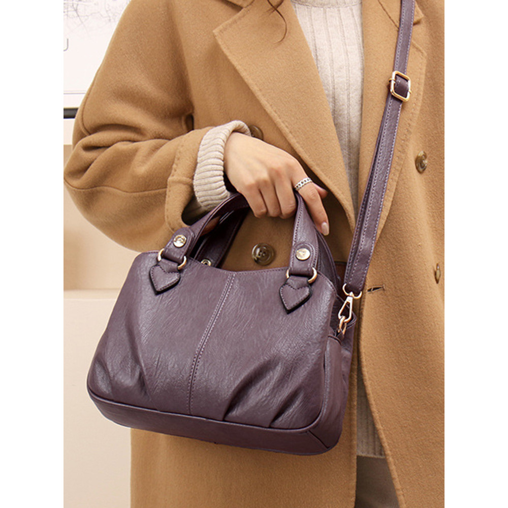 Vintage Heart Patch Crossbody Bag