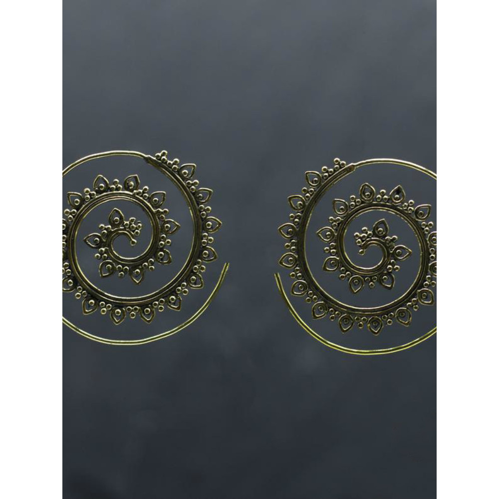 Vintage Mandala Inspired Spiral Earrings