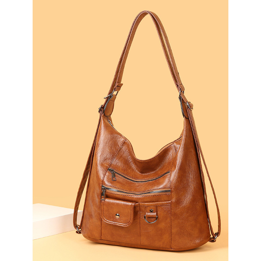 Vintage Multi Pocket Soft Leather Bag