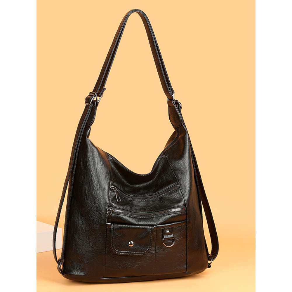 Vintage Multi Pocket Soft Leather Bag