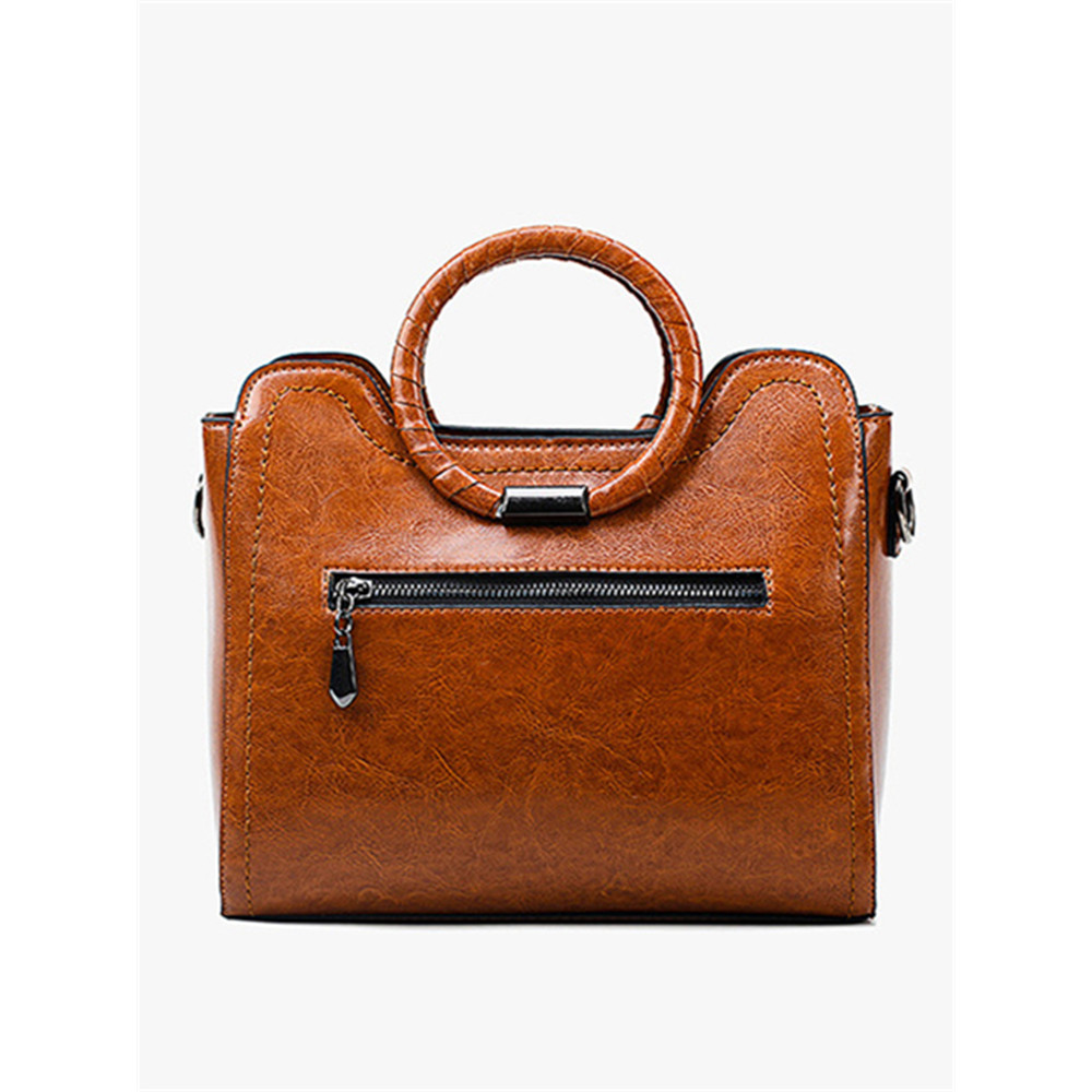 Vintage Oiled Leather Handbag Crossbody Bag