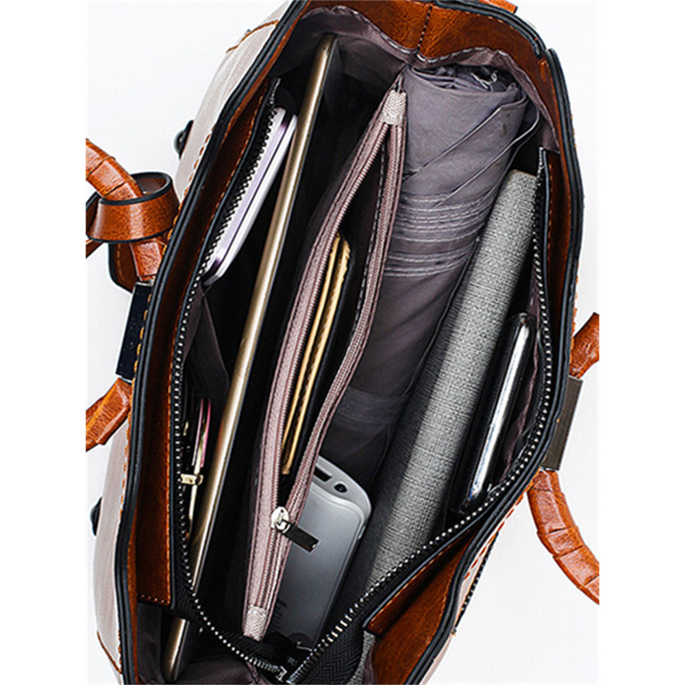 Vintage Oiled Leather Handbag Crossbody Bag