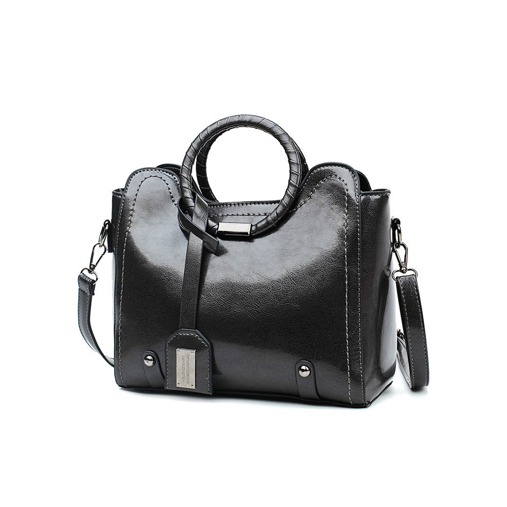 Vintage Oiled Leather Handbag Crossbody Bag