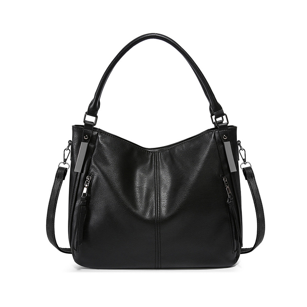Vintage Oiled Leather Utility Shoulder Crossbody Bag