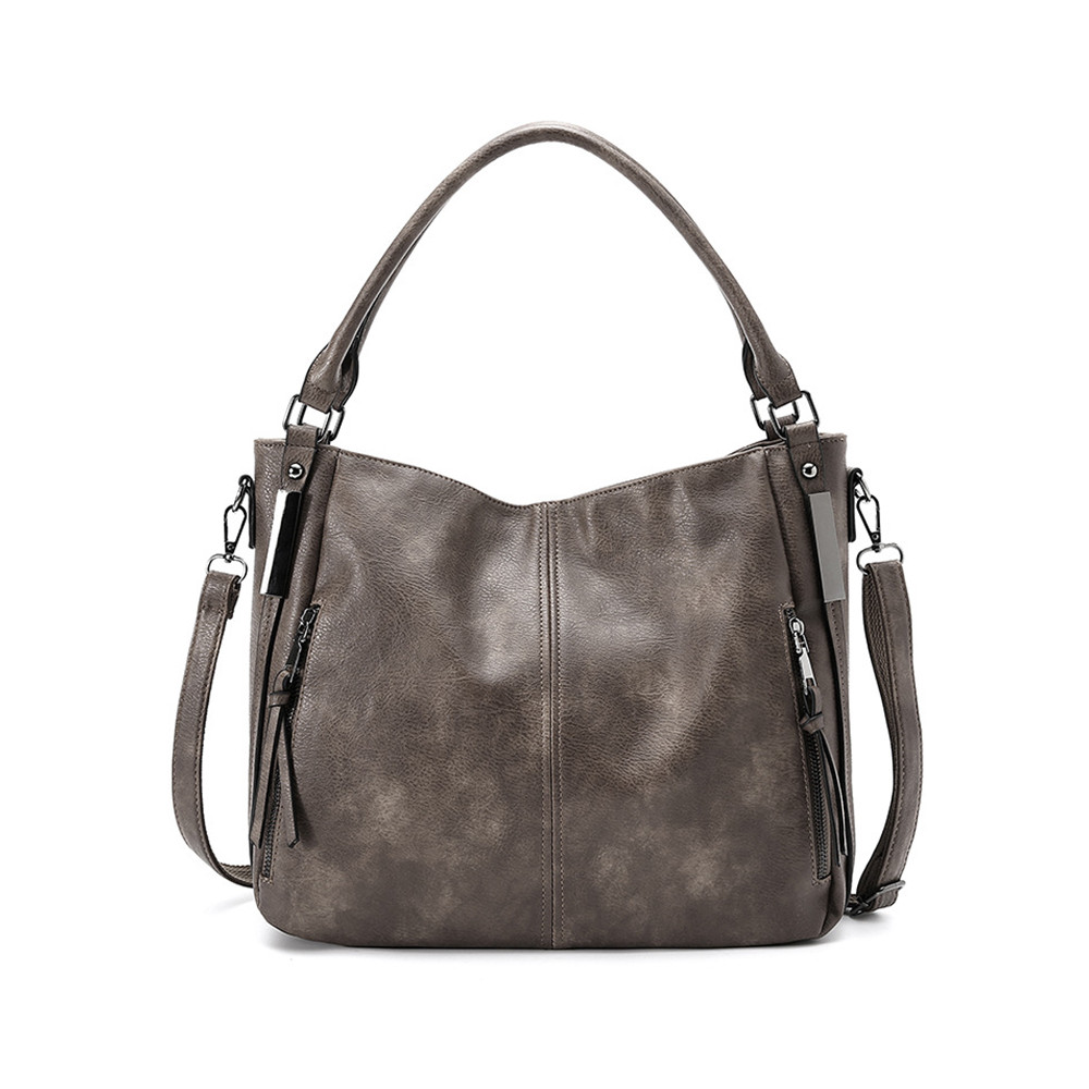 Vintage Oiled Leather Utility Shoulder Crossbody Bag