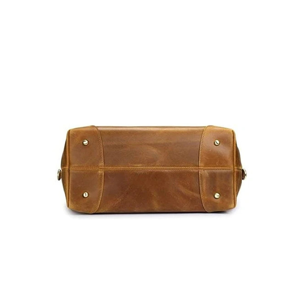 Vintage Oiled Leather Utility Travel Tote Bag