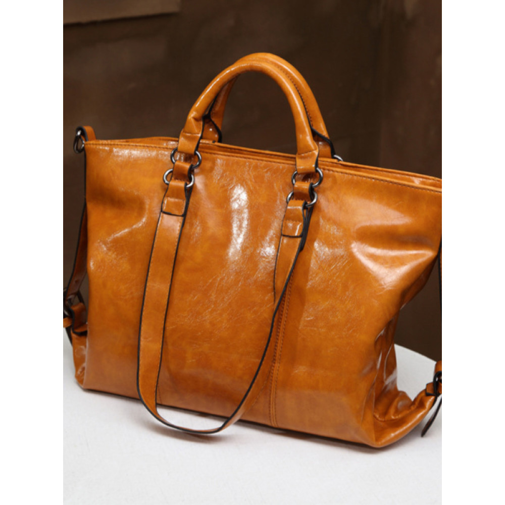 Vintage Oiled Waxed Utility Tote Bag