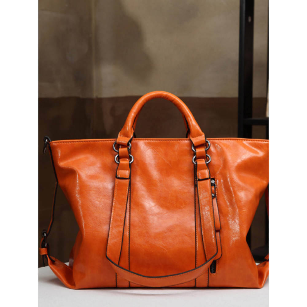 Vintage Oiled Waxed Utility Tote Bag