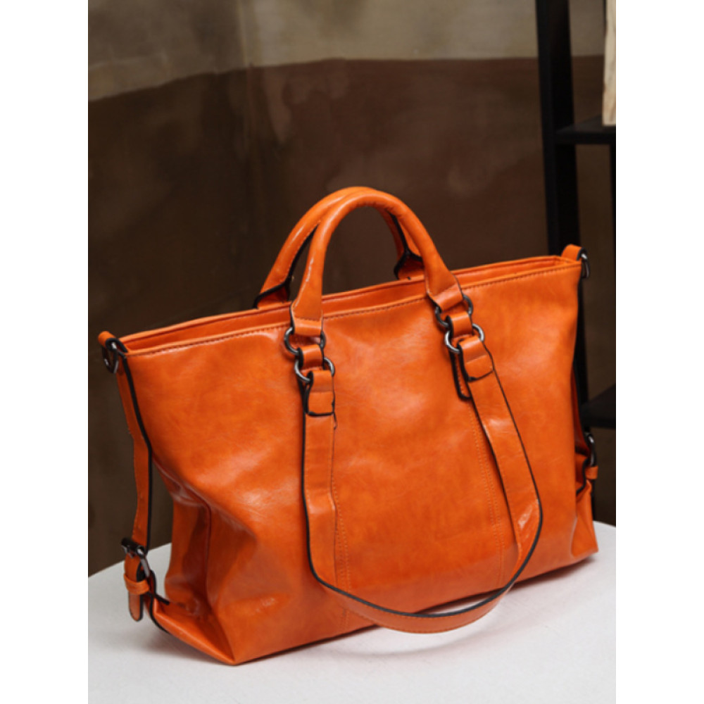 Vintage Oiled Waxed Utility Tote Bag