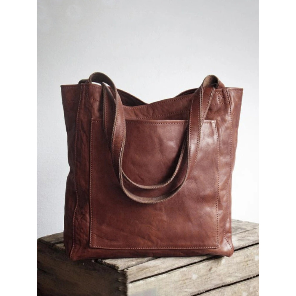Vintage Patch Pocket Big Tote Bag