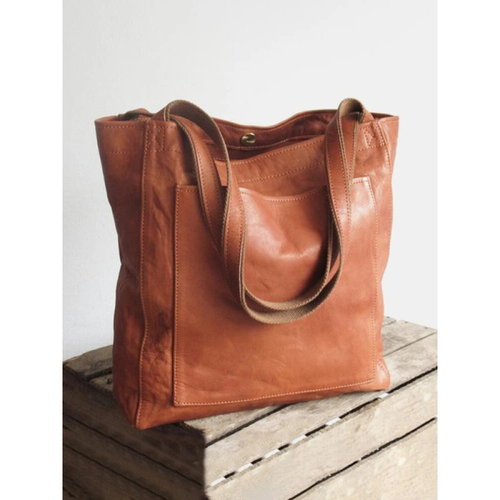 Vintage Patch Pocket Big Tote Bag