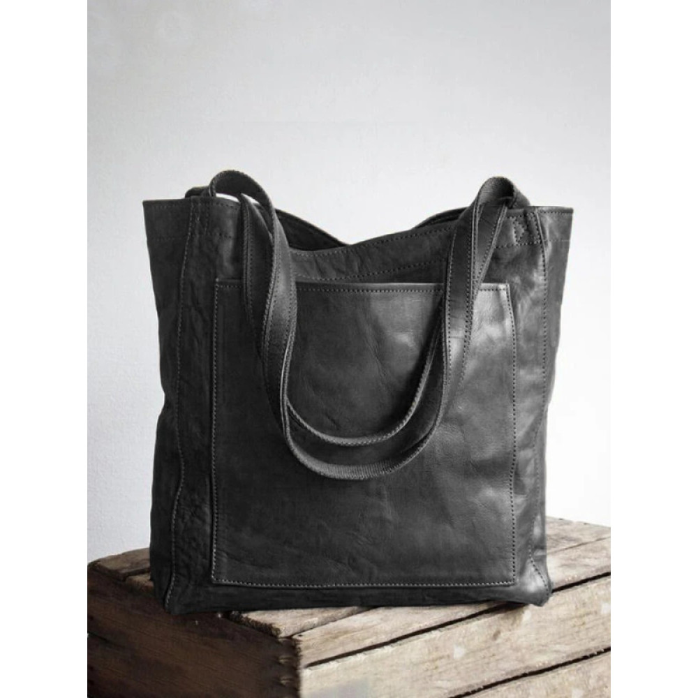 Vintage Patch Pocket Big Tote Bag