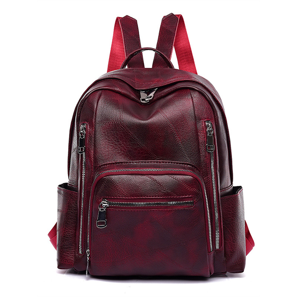 Vintage Patchwork Seamed Utility Backpack
