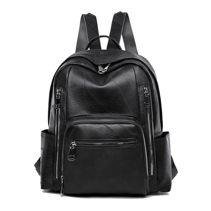 Vintage Patchwork Seamed Utility Backpack